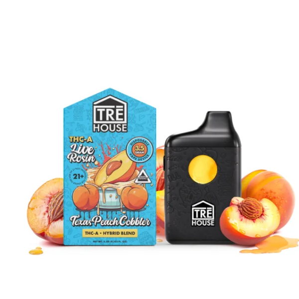 Texas Peach Cobbler Hybrid Live Rosin THCA Vape In Pakistan